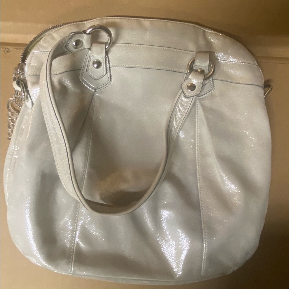 Coach Shimmering Cream Shoulder Bag
